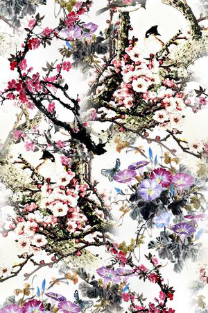 中国风印花花型图片