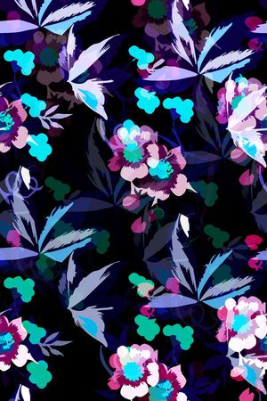 花朵印花花型图片