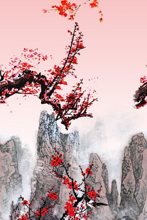 国画印花花型图片