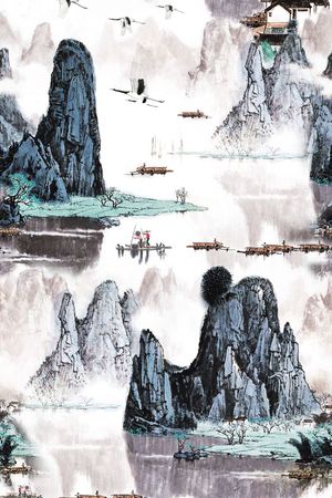 国画印花花型图片