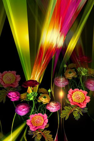 围巾花型印花花型图片