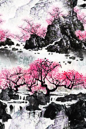 中国风印花花型图片