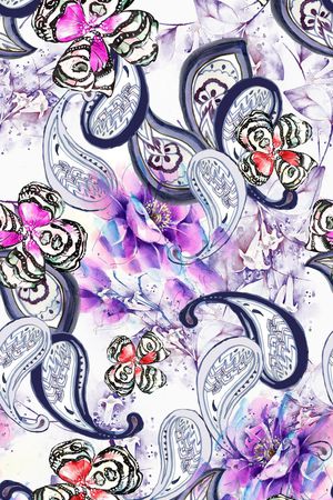 佩斯利印花花型图片