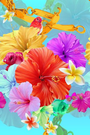 围巾花型印花花型图片