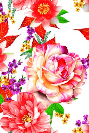 大花印花花型图片