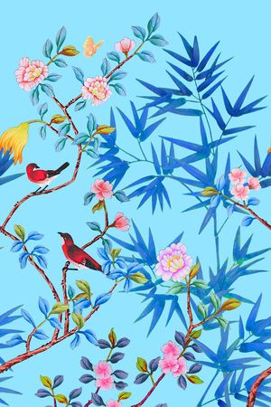 牡丹印花花型图片