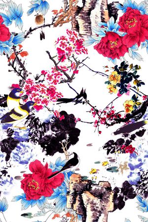 中国风印花花型图片