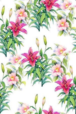 时尚手绘女装裙子花卉印花印花花型图片