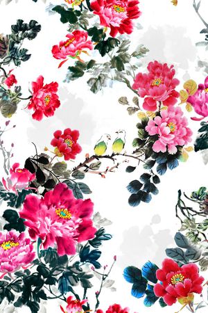 中国风印花花型图片