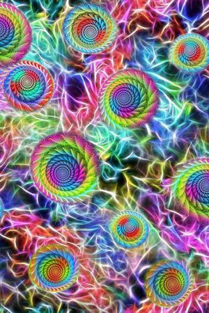 抽象印花花型图片