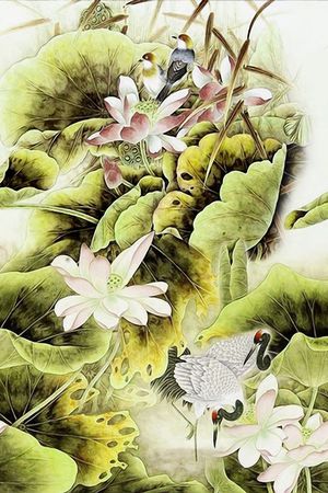 荷吓印花花型图片