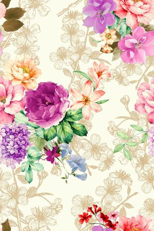 花朵印花花型图片