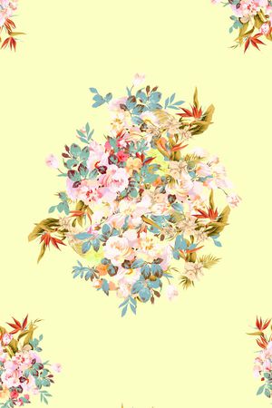 围巾花型印花花型图片