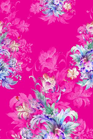 围巾花型印花花型图片
