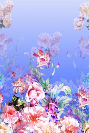 围巾花型印花花型图片