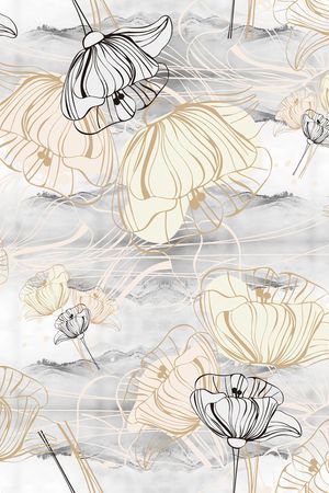 莲蓬印花花型图片