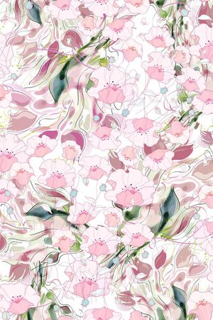 花朵。粉色印花花型图片