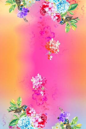 围巾花型印花花型图片