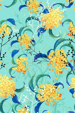 菊花印花花型图片