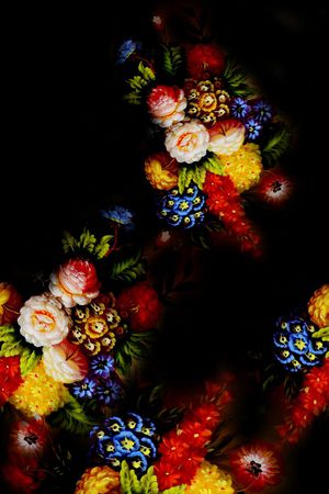围巾花型印花花型图片