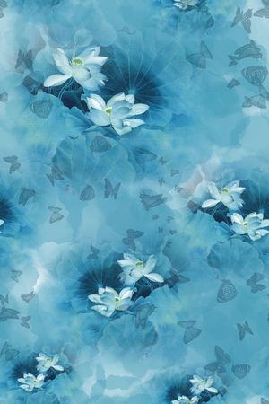 水墨印花花型图片