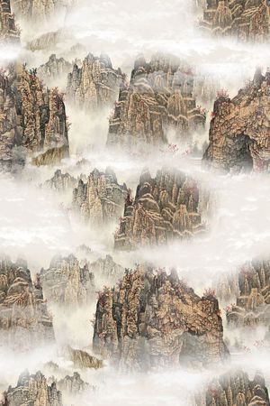 风景印花花型图片