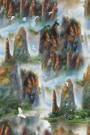 油画印花花型图片