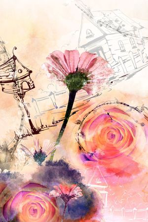 韩系印花花型图片