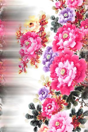 中国风印花花型图片