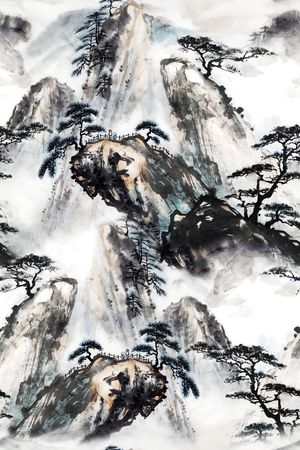 中国风印花花型图片