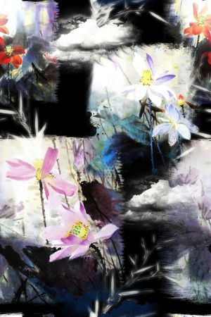 中国风印花花型图片