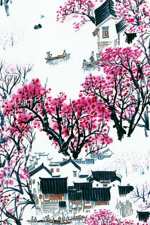 中国风印花花型图片