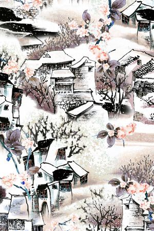 中国风印花花型图片