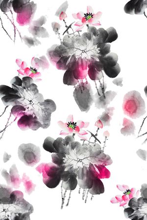 中国风印花花型图片