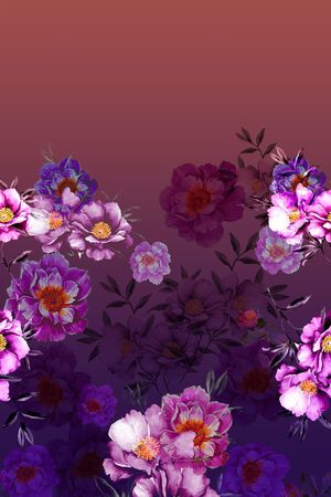 花朵印花花型图片
