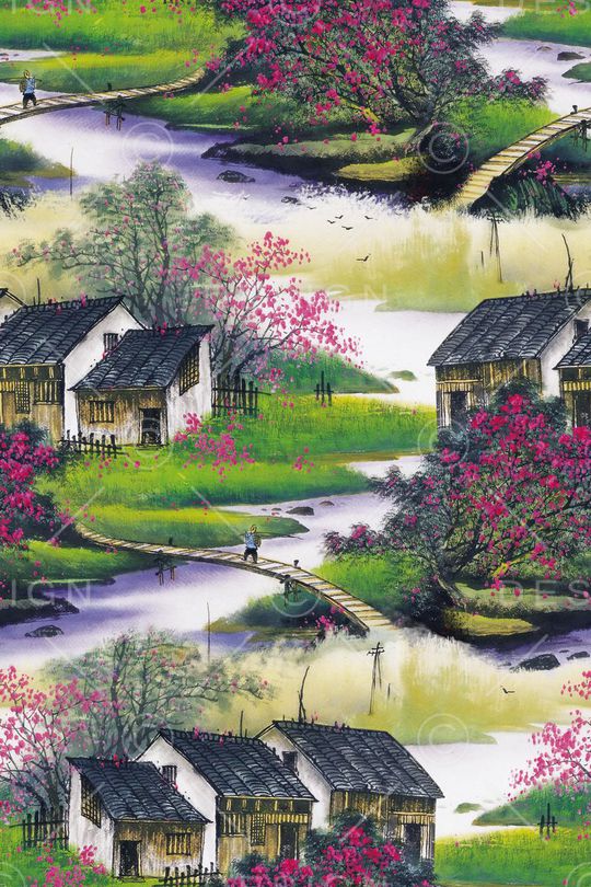 水墨印花花型图片