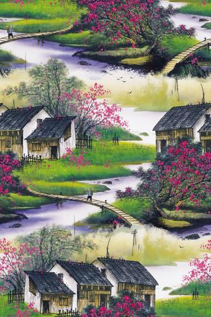 水墨印花花型图片