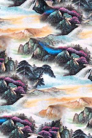 抽象几何清爽梦幻艺术平底立体手绘满版最新高清数码蕾丝民族中国风绣花珠宝肌理时尚潮

流大牌复古欧美风印花花型图片