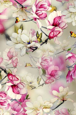 旗袍印花花型图片