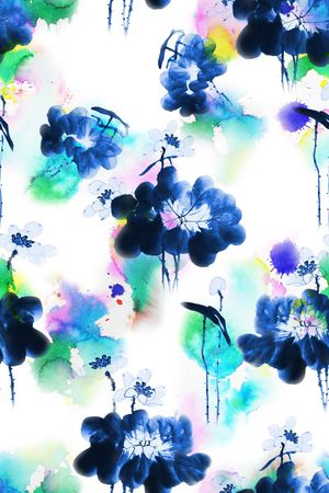 中国风印花花型图片