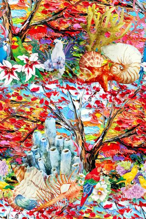 油画印花花型图片
