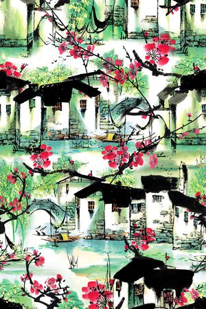 中国风印花花型图片