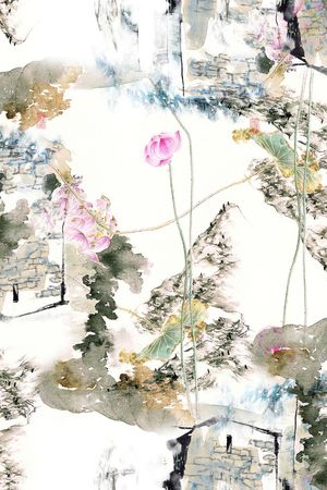 中国风印花花型图片