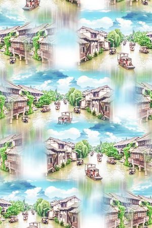 复古印花花型图片
