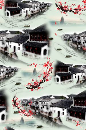 建筑印花花型图片