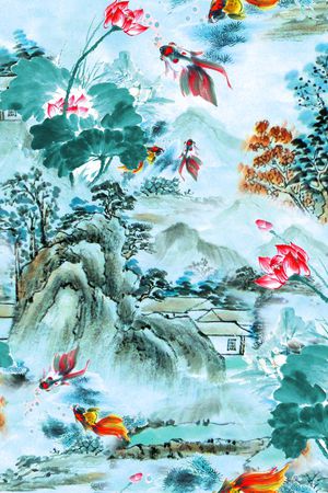 国画印花花型图片