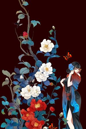 花朵印花花型图片