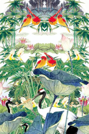 莲花印花花型图片