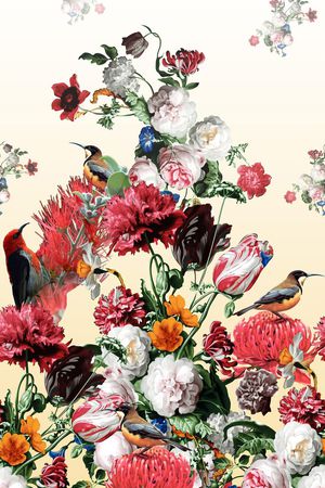 花鸟印花花型图片