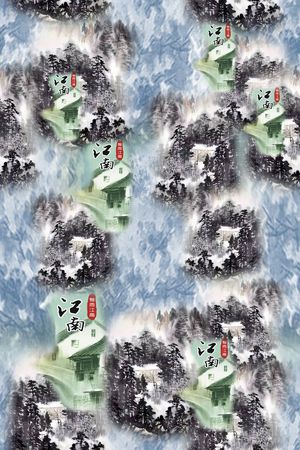 树林印花花型图片